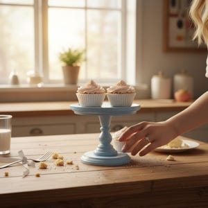 Small Cake Stand One Year Old Pics Cake Smash Birthday Party Cake Stand Modern Farmhouse Riser Home Decor Rustic Wooden Cake Stand for Baby image 17