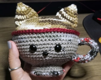 Purrfect Catpuccino Kawaii Amigurumi Crochet Pattern | Cute Cat in a Cup Stuffed Toy | PDF Pattern ONLY!