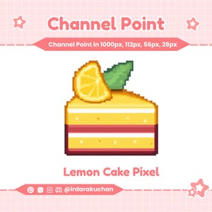 Lemon Cake Pixel Channel Points for Twitch | Twitch Channel Point, Twitch Emotes, Cute Channel Points, Channel Point Icon, Channel Point