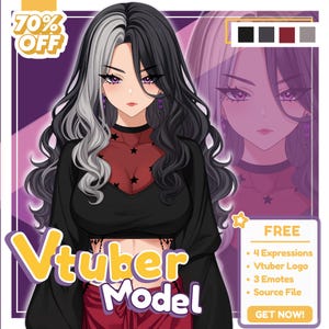Vtuber Design Custom Vtuber Model Commission | Vtuber Assets, Live2d Model Commission, Live2D Vtuber Model, Anime Art, Vtuber Male & Female
