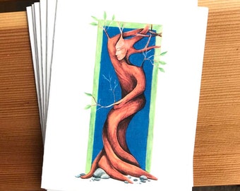 6 Tree Person (Druid Tree) blank cards