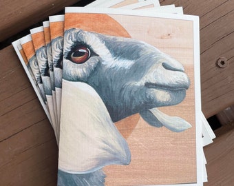 6 blank cards with envelopes – Ethel the Goat