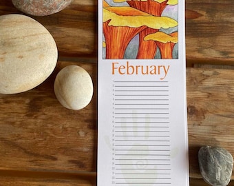 Perpetual Birthday Wall Calendar – Mushroom Portraits!