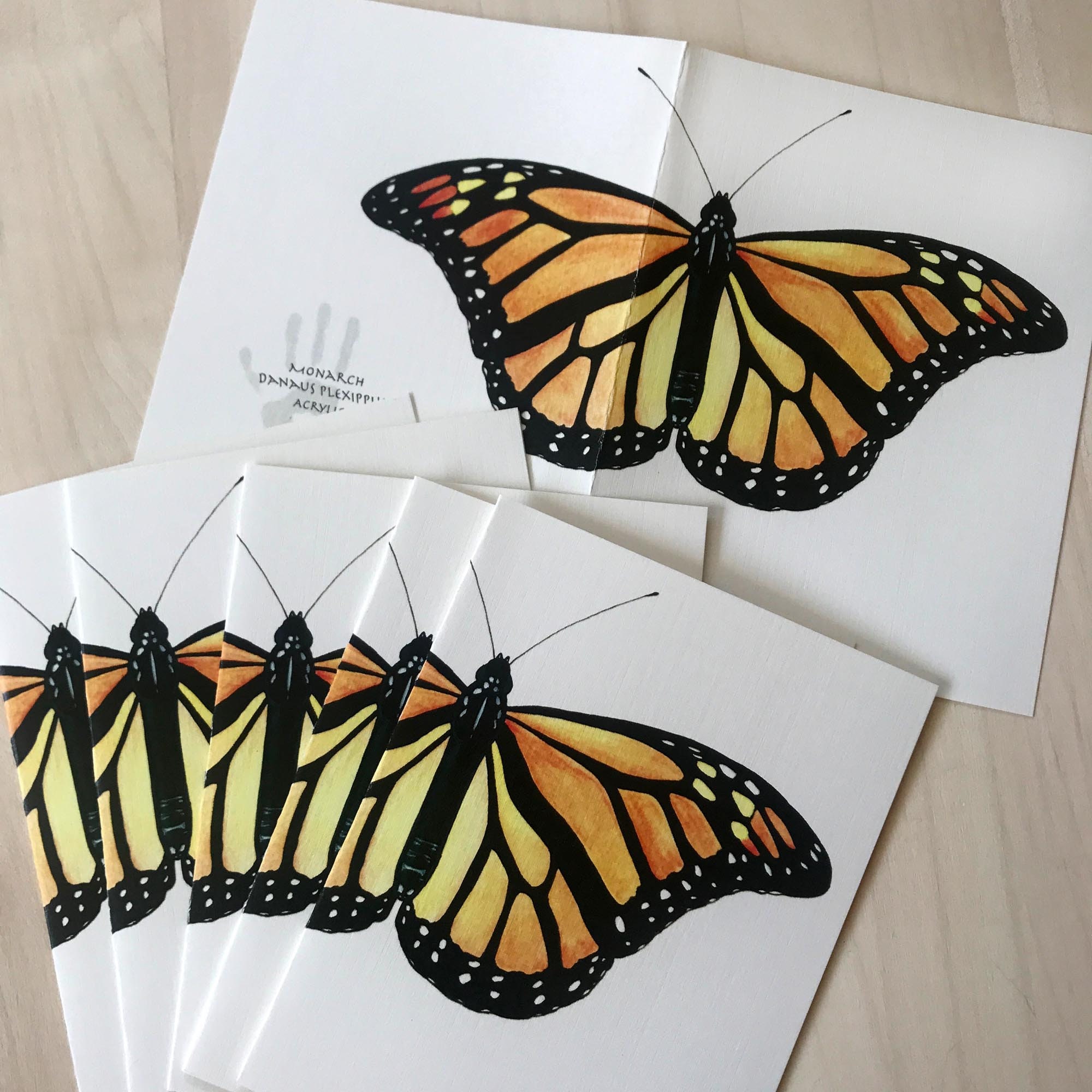 6 Monarch Butterfly Blank Cards - Etsy