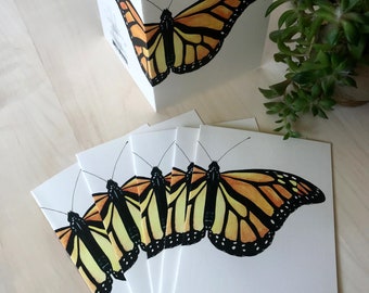 6 Monarch Butterfly blank cards