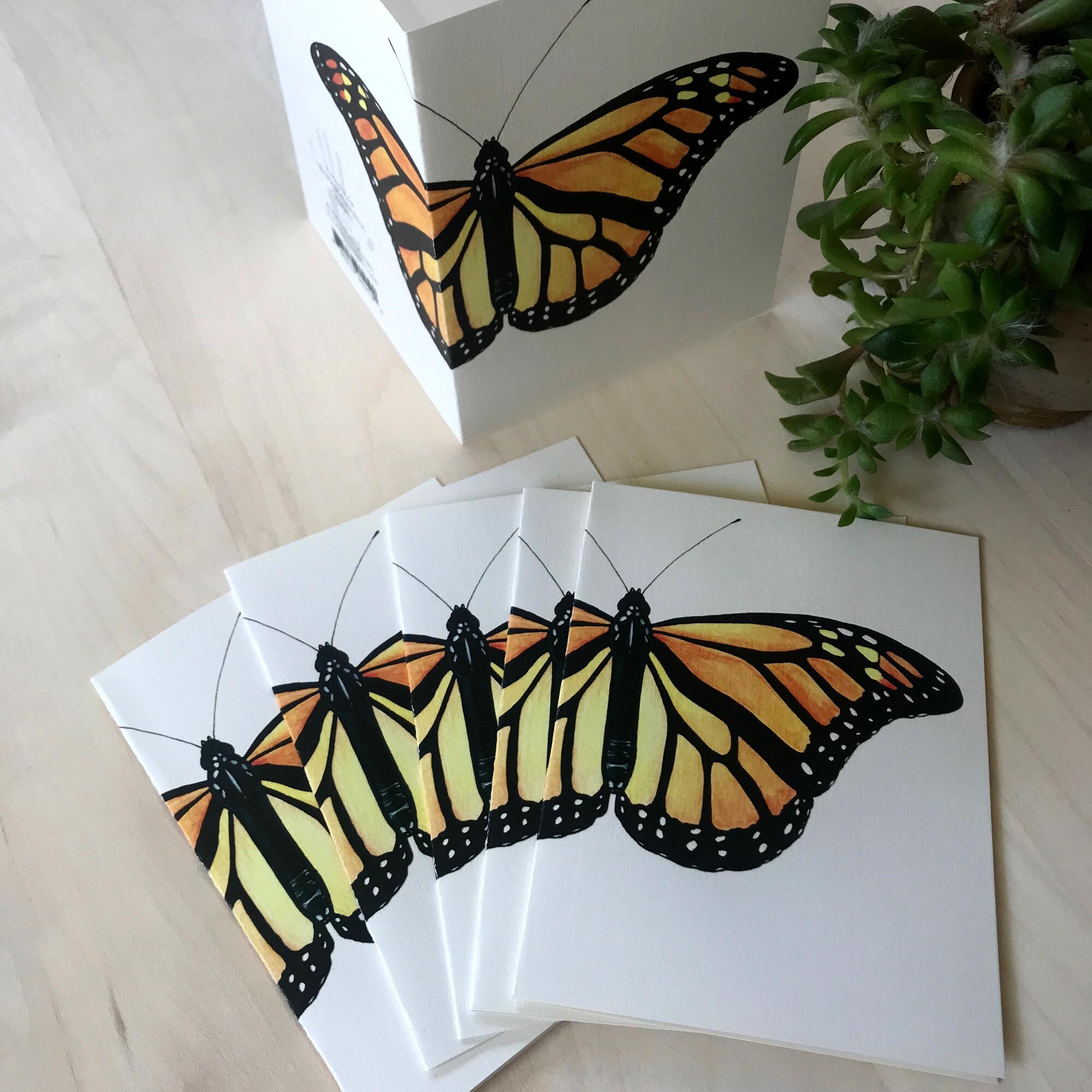 Greeting Cards 6 Monarch Butterfly blank cards Paper etna.com.pe