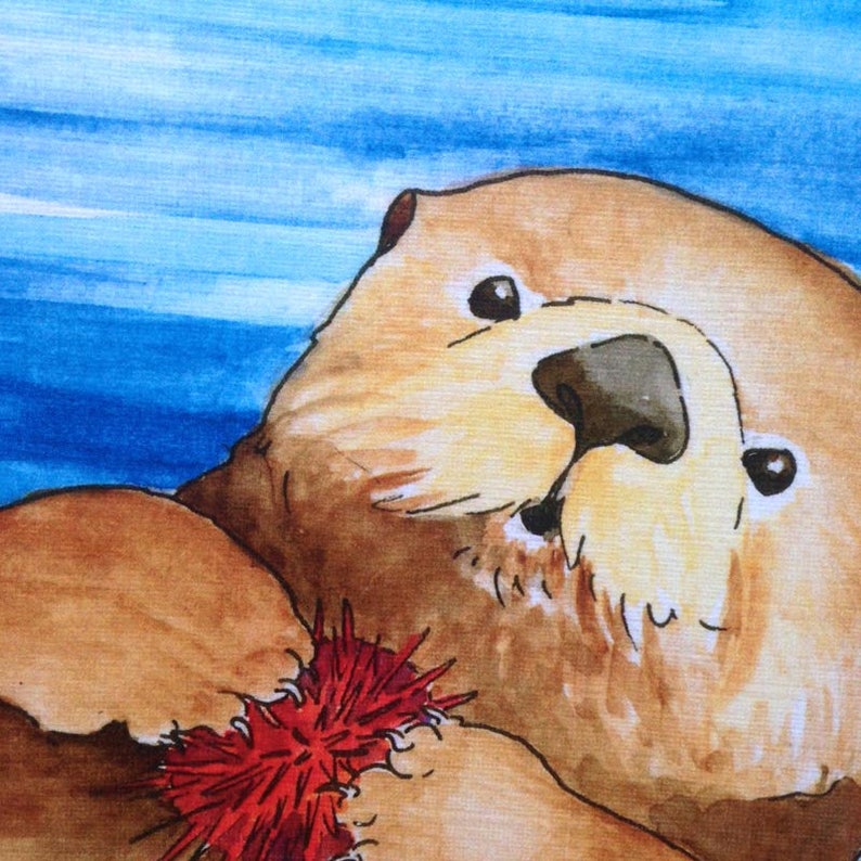 6 Sea Otter blank cards
