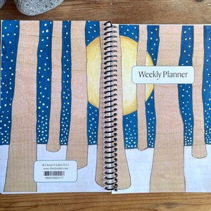 Weekly Planner - undated - 52 weeks, illustrated pages