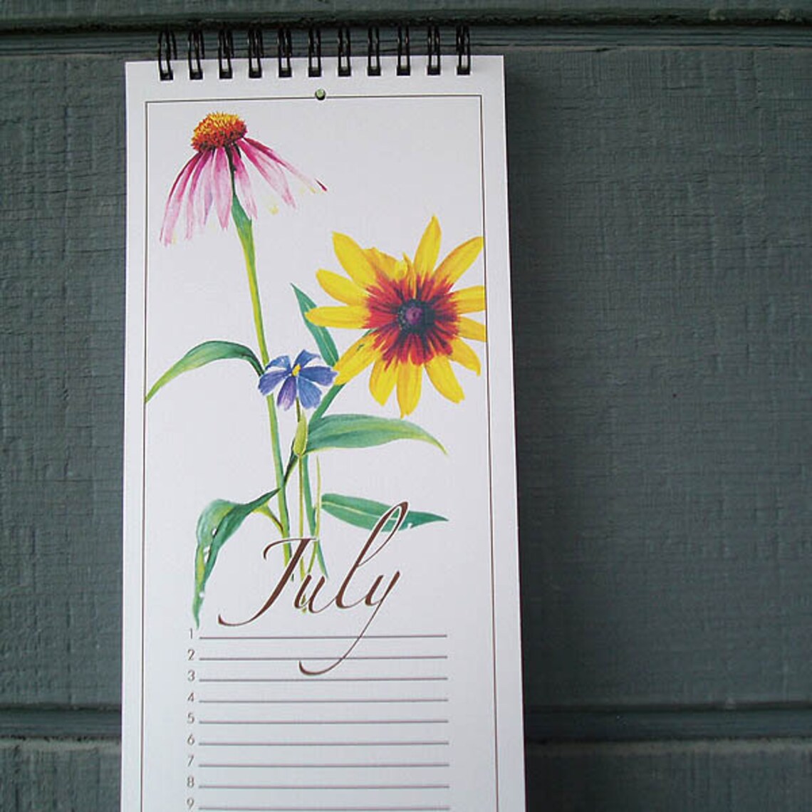 Perpetual Birthday Wall Calendar Flowers and Plants Etsy