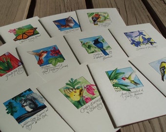 Western Species set of 12 blank cards