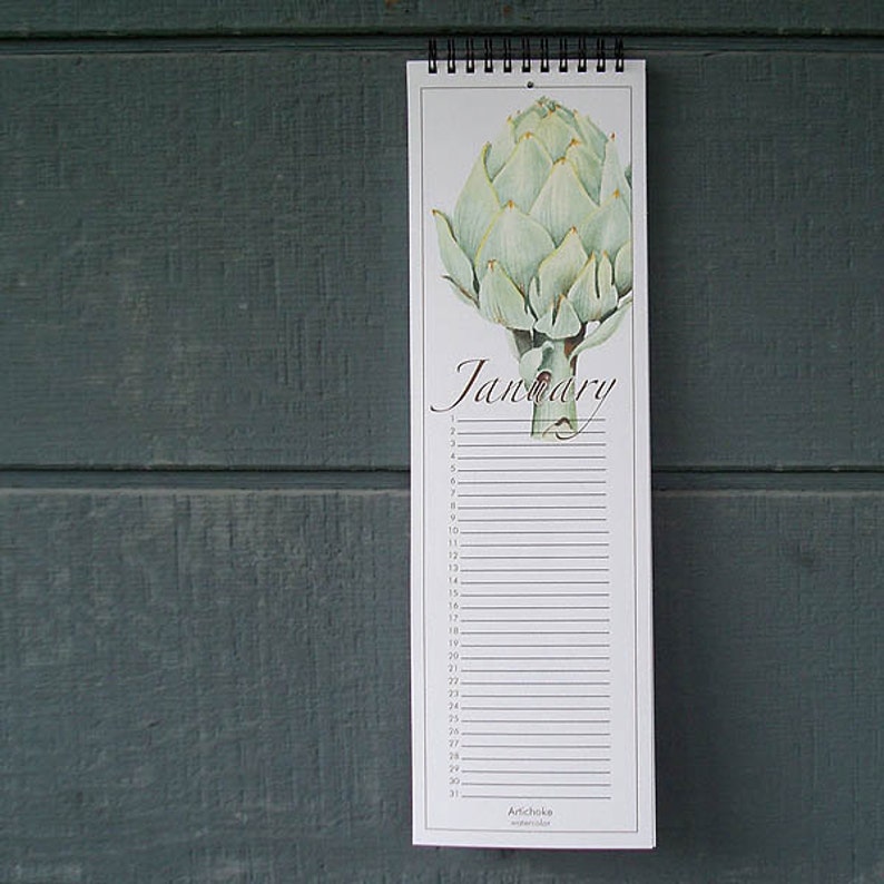 Perpetual Birthday Wall Calendar Flowers and Plants Etsy