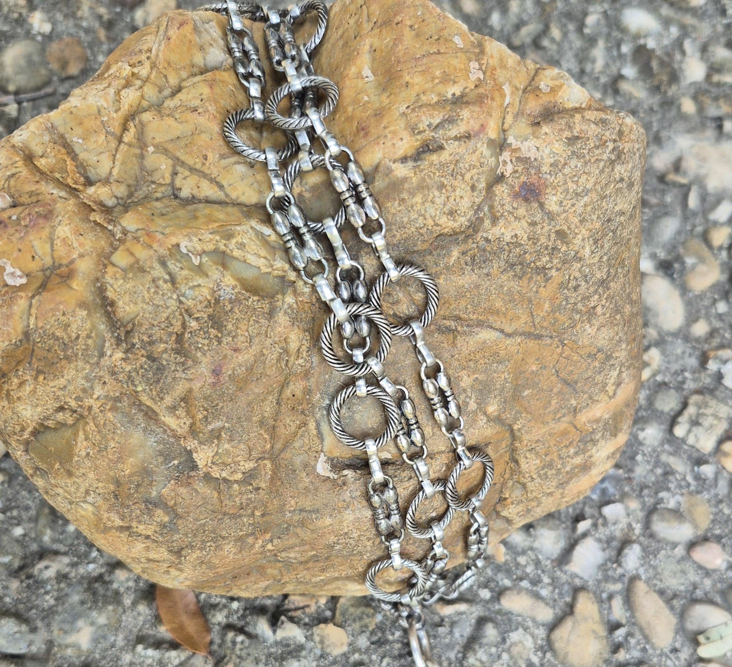 ネックレス・チョーカー Numbering Square Concho Link Necklace #8780 SA5B0013 Concho Belt Link Pendant. Silver Pendant Necklace.silver