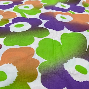 Auténtica tela de algodón Marimekko Pieni Unikko - Diseño floral vibrante, 50 x 145 cm