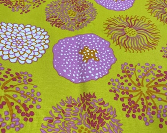 Marimekko Halimeda Cotton Canvas Fabric – Bold Yellow & Pink Floral