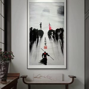 Original oljemålning: Ett livs kärlek – Apkungen och Zixias berättelse｜Perfekt present|heminredning