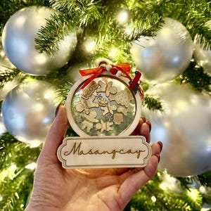 Personalized Gingerbread Family Ornament, Custom Family Christmas Ornament 2024, Shaker Cookie Gingerbread Family Ornament Gift