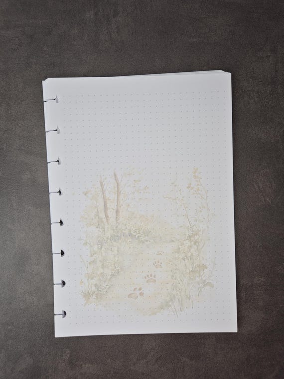 A5 Dot Grid Planner Inserts: Pastel Path Design, 90gsm Paper