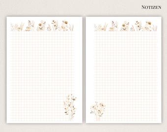 Einlegeblätter mit Blumen-Motiven | Inserts Refills