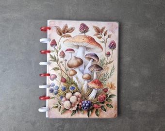 A5 Discbound Notizbuch „Pilze“ | Pilz- & Beeren-Illustration | Planer/Notizen