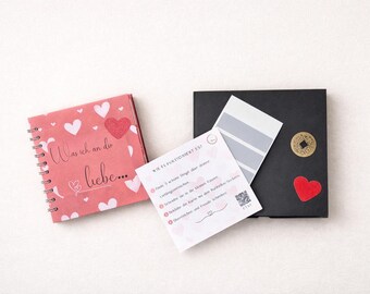 Einzigartiges Geschenk mit 5 Rubbellosen und Glücksmünze | Was ich an dir liebe