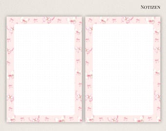 Notizeinlagen mit zartem Schmetterling-Design