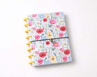 Floral A5 Disc Notebook: Poppy Design, 60 Dotted Pages