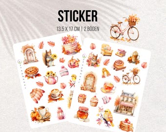 Autumn Sticker Set: Cozy Fall Designs for Journaling
