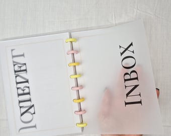 A5 Vellum Dashboard Set – sechs durchscheinende Register für deinen Planer