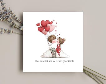 Rainbow Foil Valentine's Day Card | Romantic Love Gift