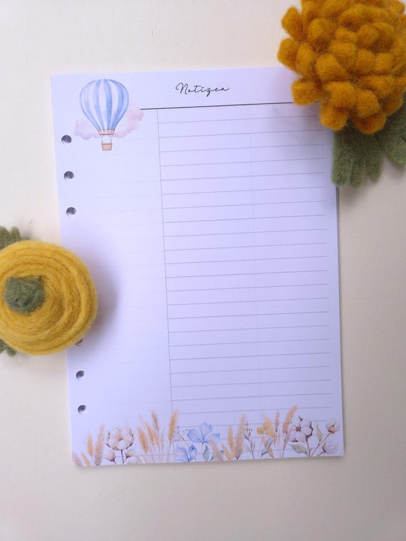 A5 Planner Inserts: Minimalist Dot Grid Design, 90gsm Paper, 30 Sheets