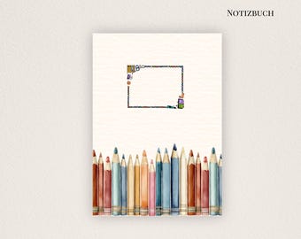 School Theme A6 Notebook: 20 Page Journal for Notes