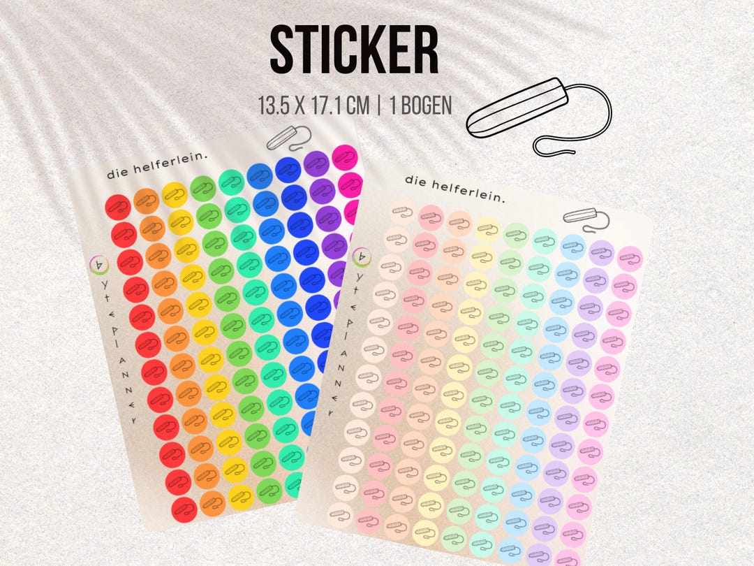 Tampon Icons Tracker Sticker | Menstruation Tracking | Period Stickers ...
