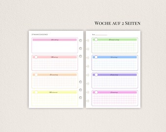 Ein Jahr voller Struktur – mit diesem undatierten Wochenplaner im Regenbogen-Design