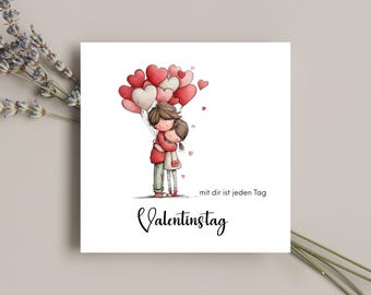 Rainbow Foil Valentine's Day Card | Romantic Love Gift