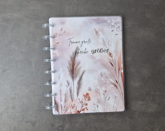 A5 Notizbuch "Träume groß" | Discbound Notizbuch| Wechselbare Cover