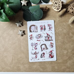 Weihnachtsaufkleber mit märchenhaften Wintermotiven