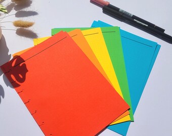 Rainbow A5 Planner Inserts: Dotted Paper, 30 Sheets