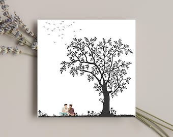 Grußkarte zum Valentinstag oder Hochzeitstag