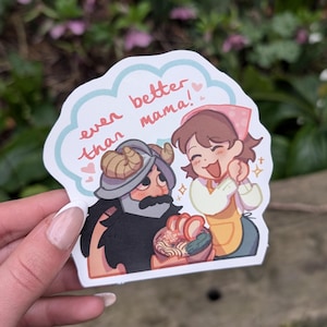 Senshi And Cooking Mama Cute Sticker - dungeon meshi / delicious in dungeon