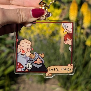 Dungeon Meshi anime inspired Photo Frame Acrylic Keychain: Delicious in Dungeon Laios, Chilchuck, Marcille, Senshi