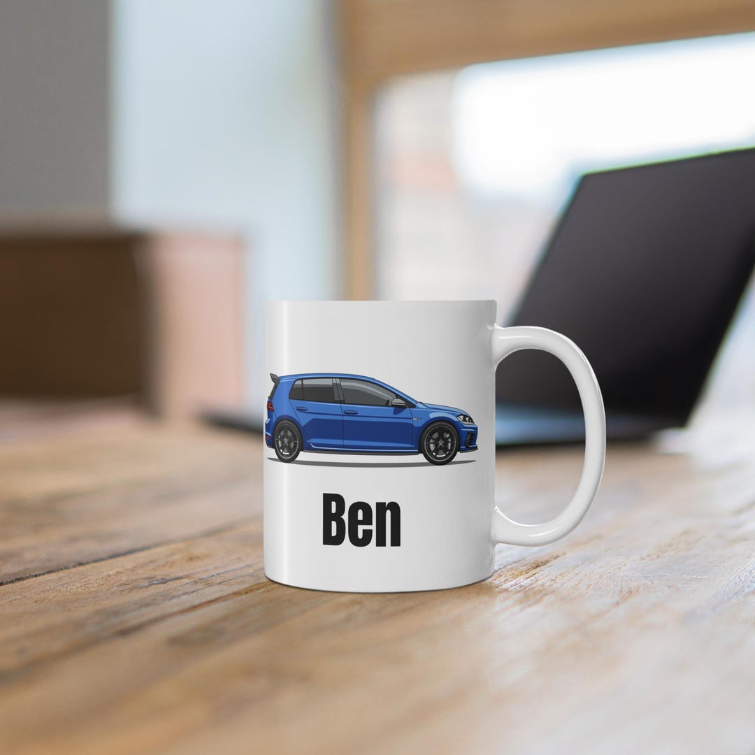 Golf R Cups VW Golf R Inspired Ceramic Coffee Cup, Personalised Mug, Racing Car ...