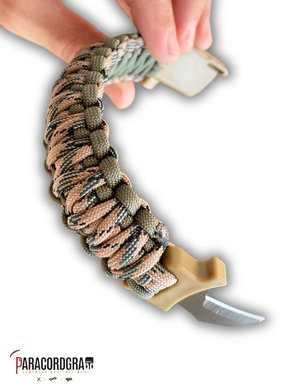 Handmade Paracord Bracelet With Knife Buckle Essential Gear for