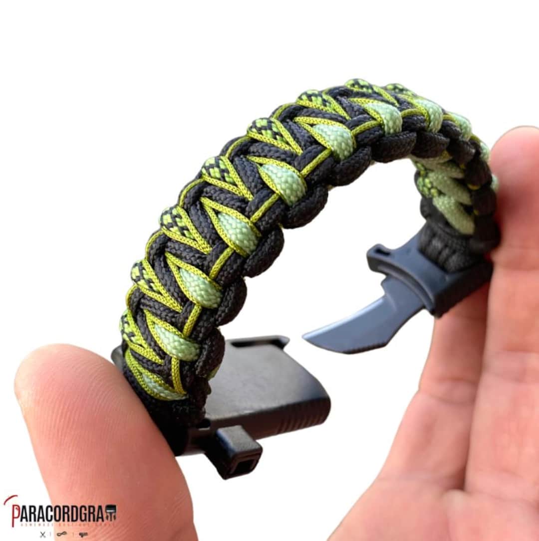 Handmade Paracord Bracelet With Knife Buckle Essential Gear for