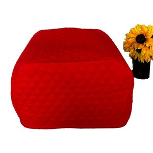 Red Quilted 4 Slice Zipper Toaster Appliance Cover