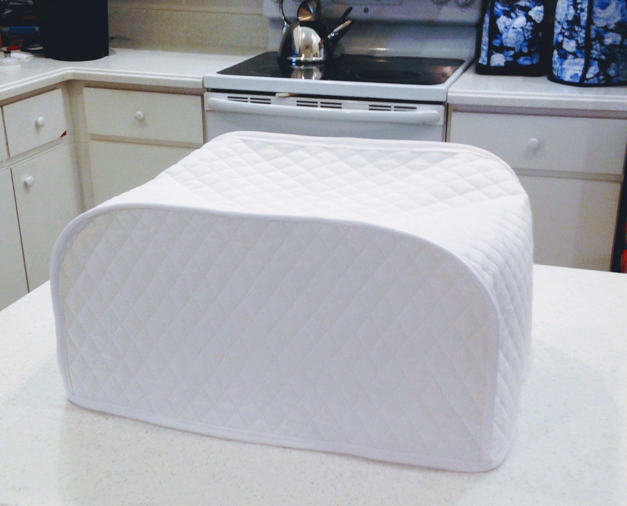 White Toaster Oven Covers Quilted Dust Covers Made To Order Etsy