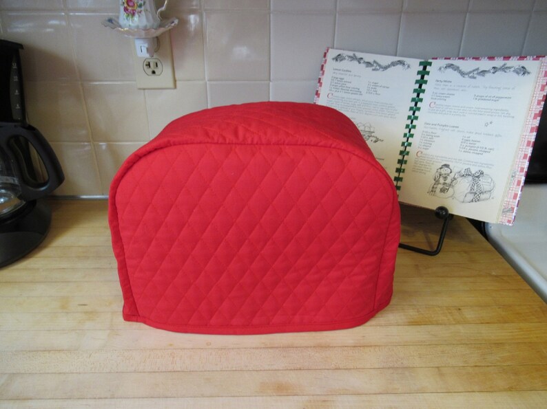 Small Appliance Covers Set Red Quilted Fabric Made to Order Etsy
