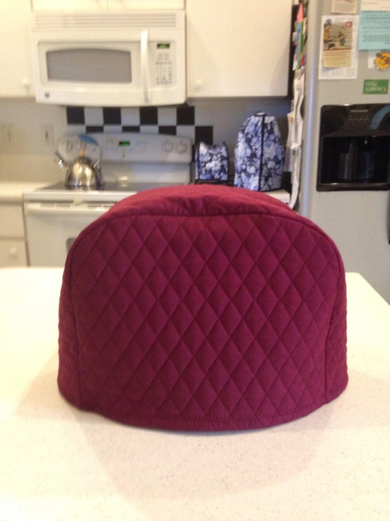 Burgundy 2 Slice Toaster Cover Quilted Fabric Small Appliance Etsy