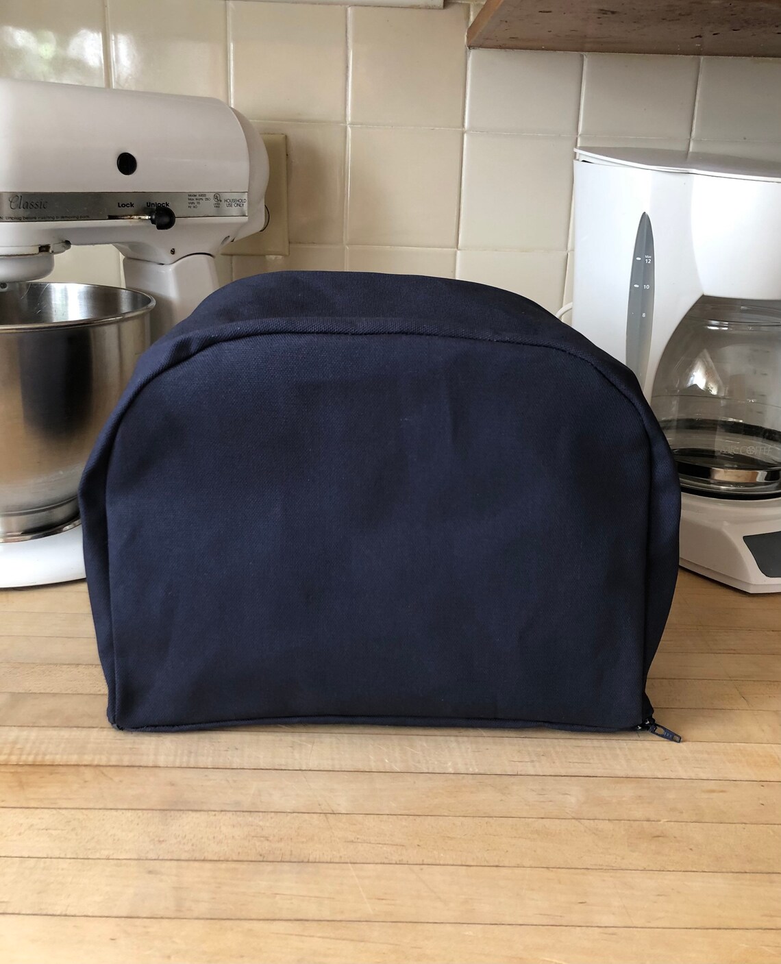 Zipper Toaster Cover 2 Slice Cotton Canvas Fabric Made Upon Etsy
