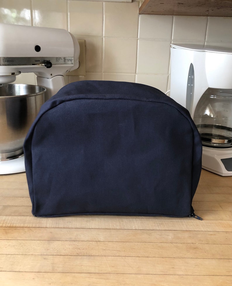 Zipper Toaster Cover 2 Slice Cotton Canvas Fabric Made Upon Etsy