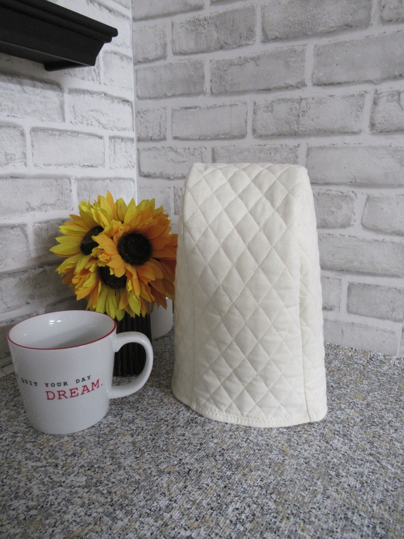 Can Opener Covers Cream Quilted Fabric Appliance Dust Cover Etsy